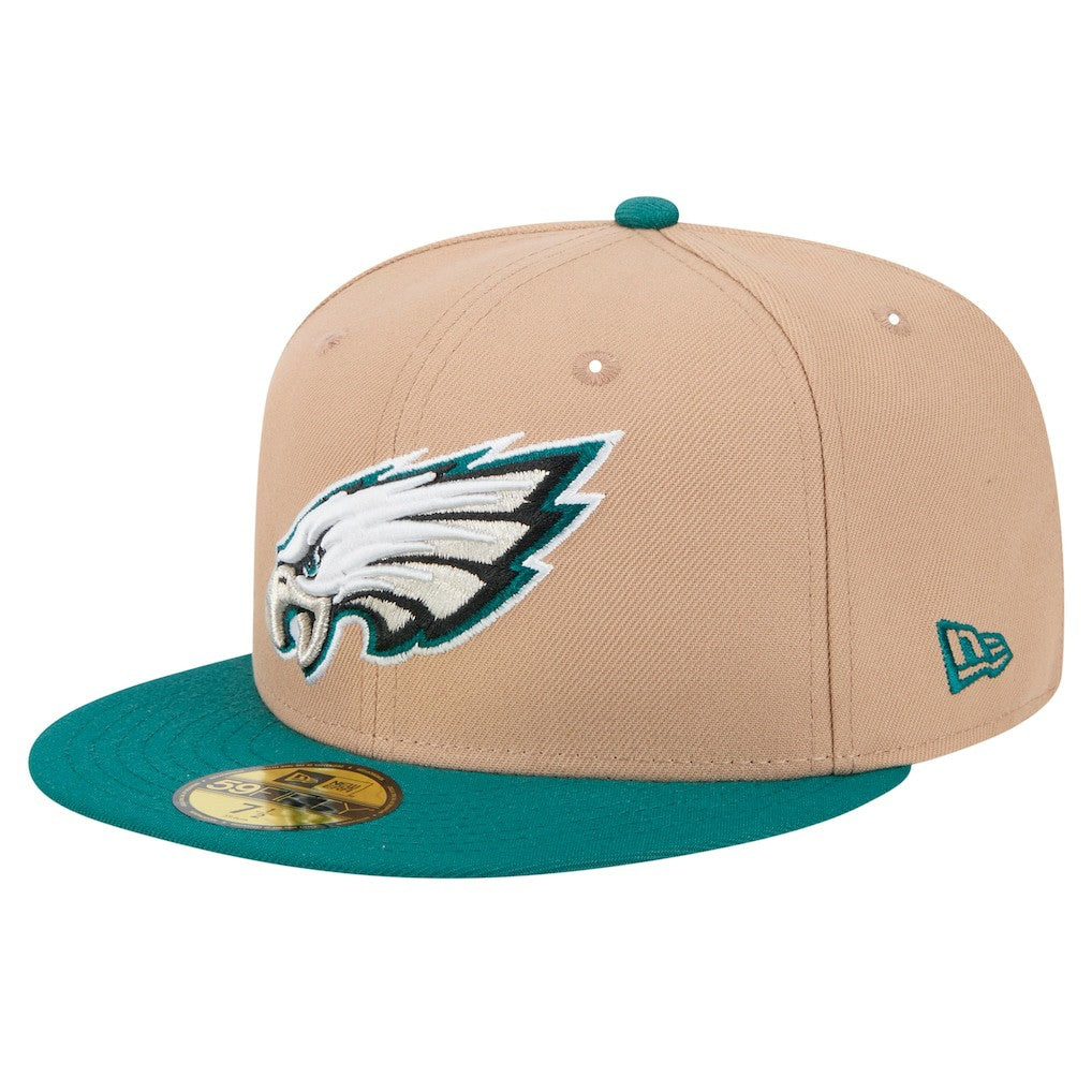 Philadelphia Eagles New Era Logo Main 59FIFTY Fitted Hat Tan