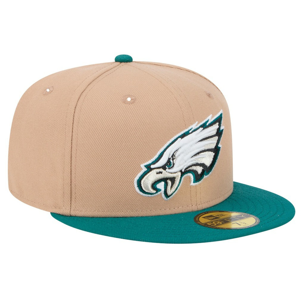 Philadelphia Eagles New Era Logo Main 59FIFTY Fitted Hat Tan