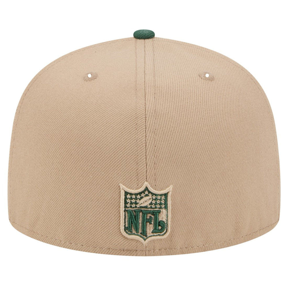 Green Bay Packers New Era Throwback Logo Main 59FIFTY Fitted Hat Tan