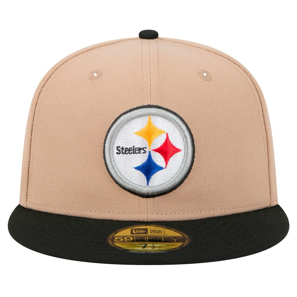 Pittsburgh Steelers New Era Logo Main 59FIFTY Fitted Hat Tan
