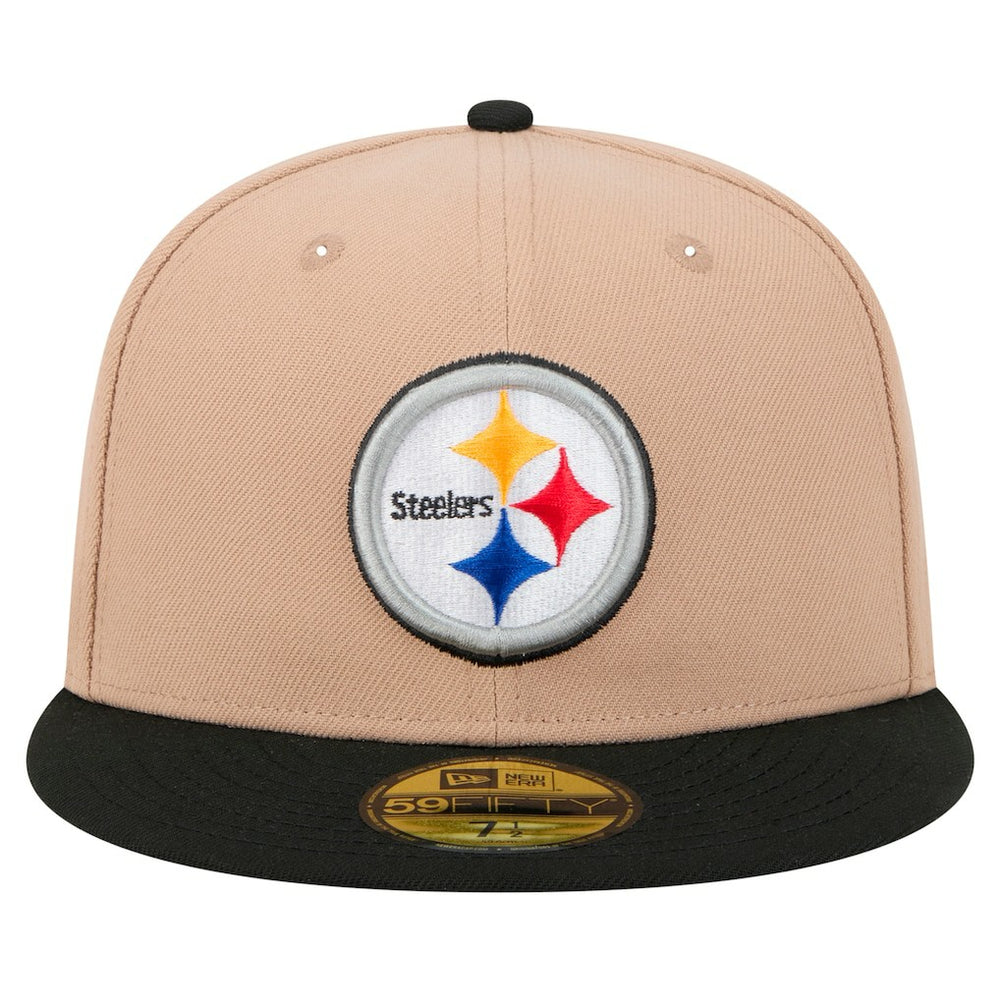 Pittsburgh Steelers New Era Logo Main 59FIFTY Fitted Hat Tan
