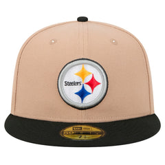Pittsburgh Steelers New Era Logo Main 59FIFTY Fitted Hat Tan