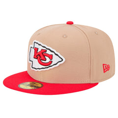 Kansas City Chiefs New Era Logo Main 59FIFTY Fitted Hat Tan