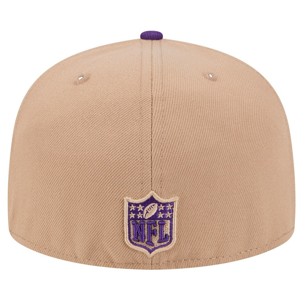 Minnesota Vikings New Era Logo Main 59FIFTY Fitted Hat Tan