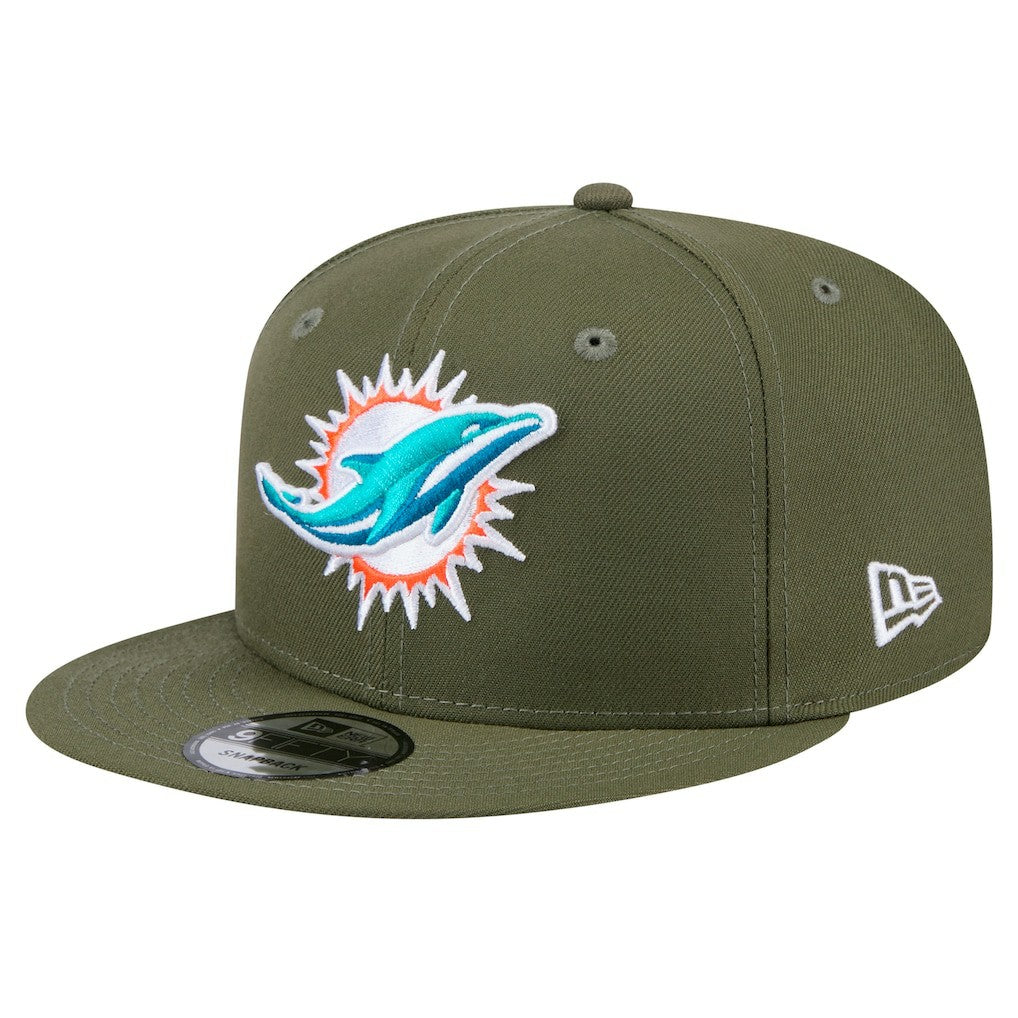 Miami Dolphins New Era Main 9FIFTY Snapback Hat Olive