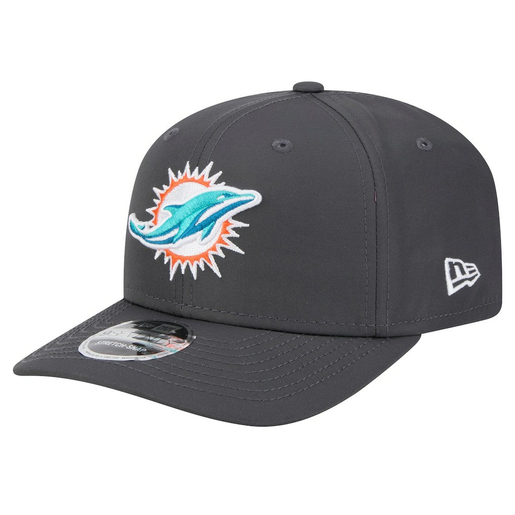 Miami Dolphins New Era Main 9SEVENTY Stretch-Snap Hat Graphite