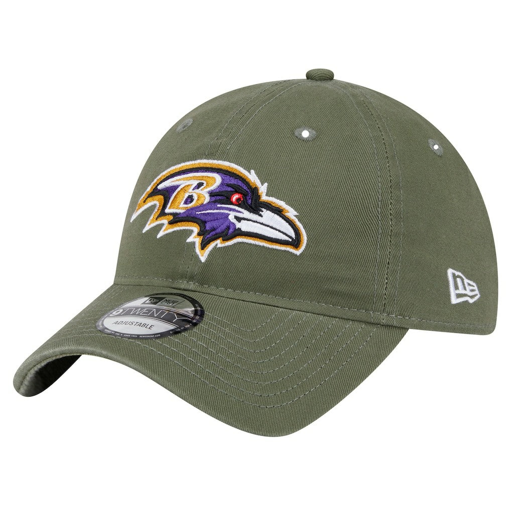 Baltimore Ravens New Era Main 9TWENTY Adjustable Hat Olive