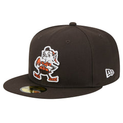 New Era Cleveland Browns Brown Throwback Main 59FIFTY Fitted Hat