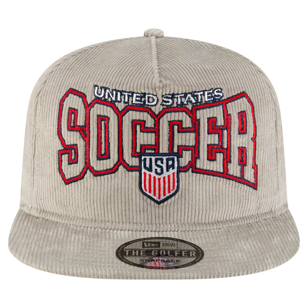 USMNT New Era Corduroy Golfer Adjustable Hat Gray - New Era sale
