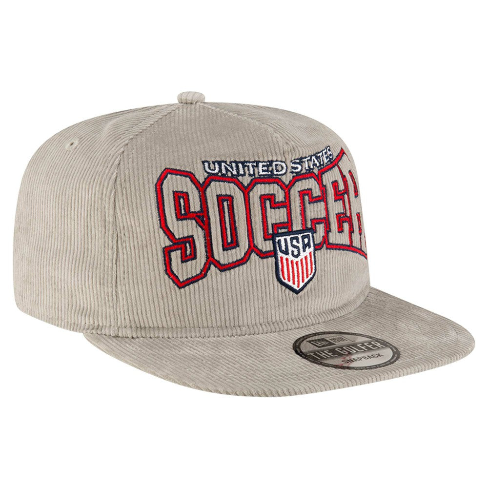 USMNT New Era Corduroy Golfer Adjustable Hat Gray - New Era sale