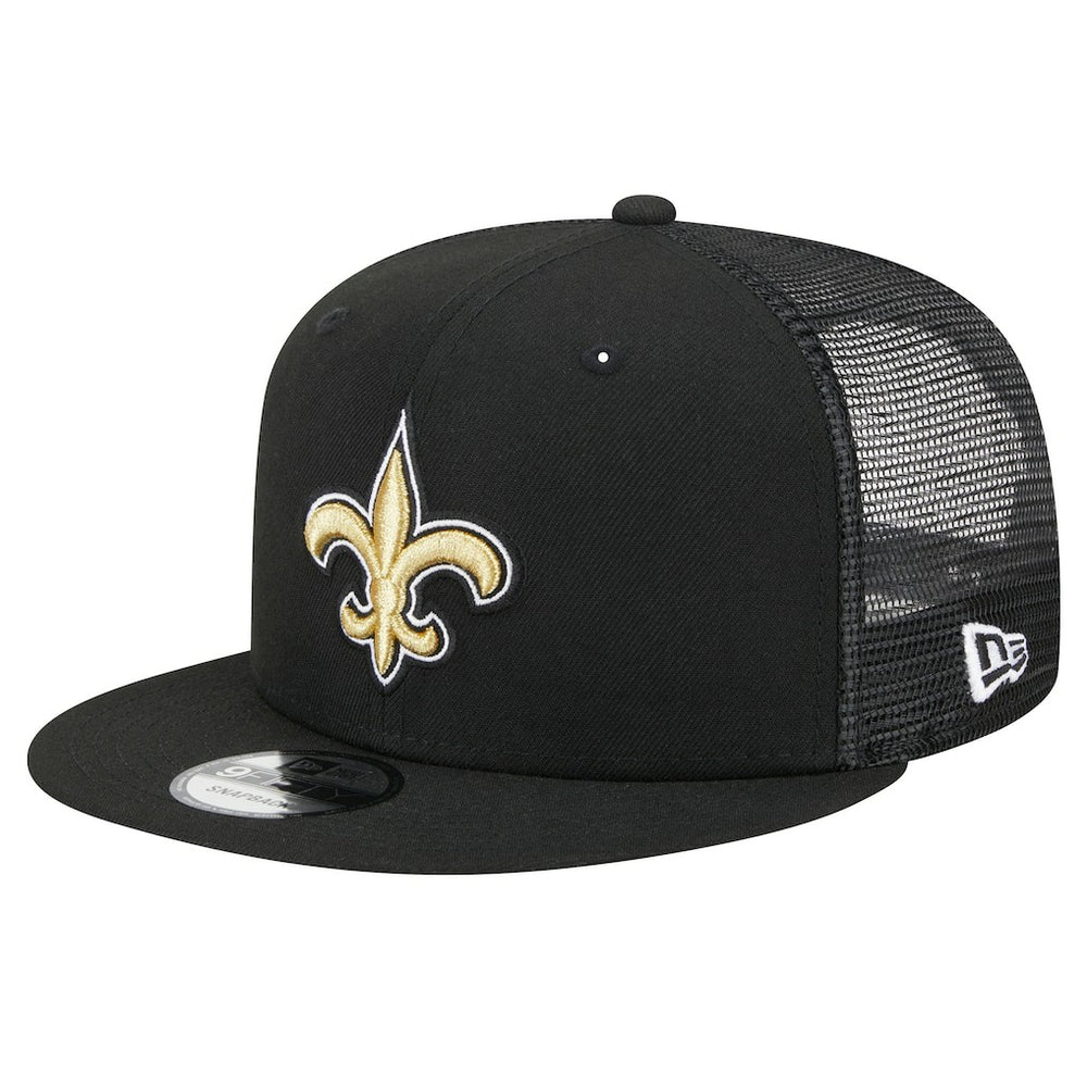New Orleans Saints New Era Main Trucker 9FIFTY Snapback Hat Black