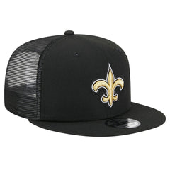 New Orleans Saints New Era Main Trucker 9FIFTY Snapback Hat Black