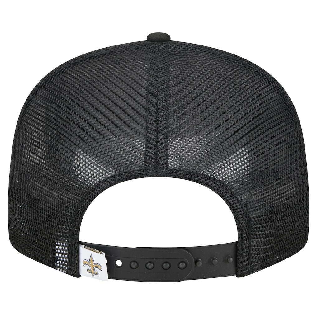 New Orleans Saints New Era Main Trucker 9FIFTY Snapback Hat Black