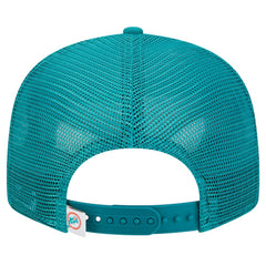 Miami Dolphins New Era Throwback Main Trucker 9FIFTY Snapback Hat Aqua