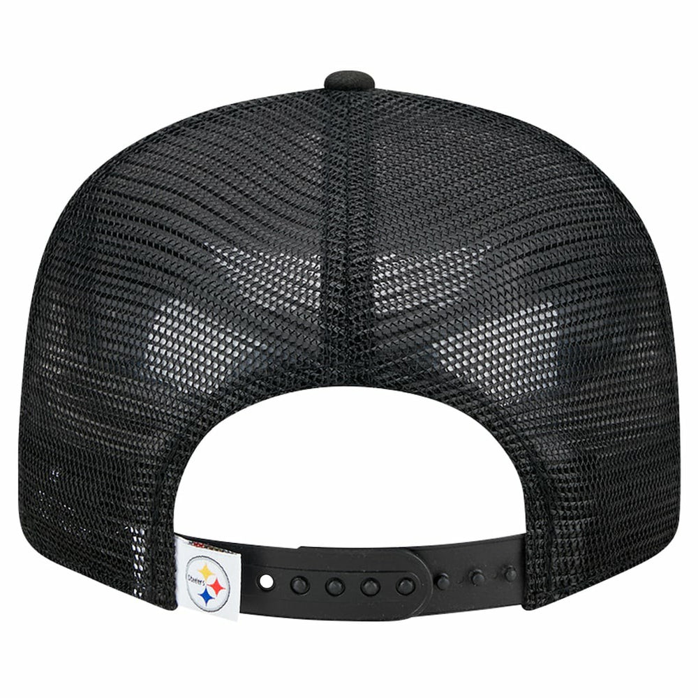 Pittsburgh Steelers New Era Main Trucker 9FIFTY Snapback Hat Black