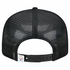 Pittsburgh Steelers New Era Main Trucker 9FIFTY Snapback Hat Black