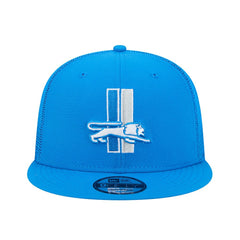 Detroit Lions New Era Throwback Main Trucker 9FIFTY Snapback Hat Blue