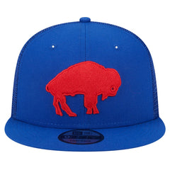 Buffalo Bills New Era Throwback Main Trucker 9FIFTY Snapback Hat Royal