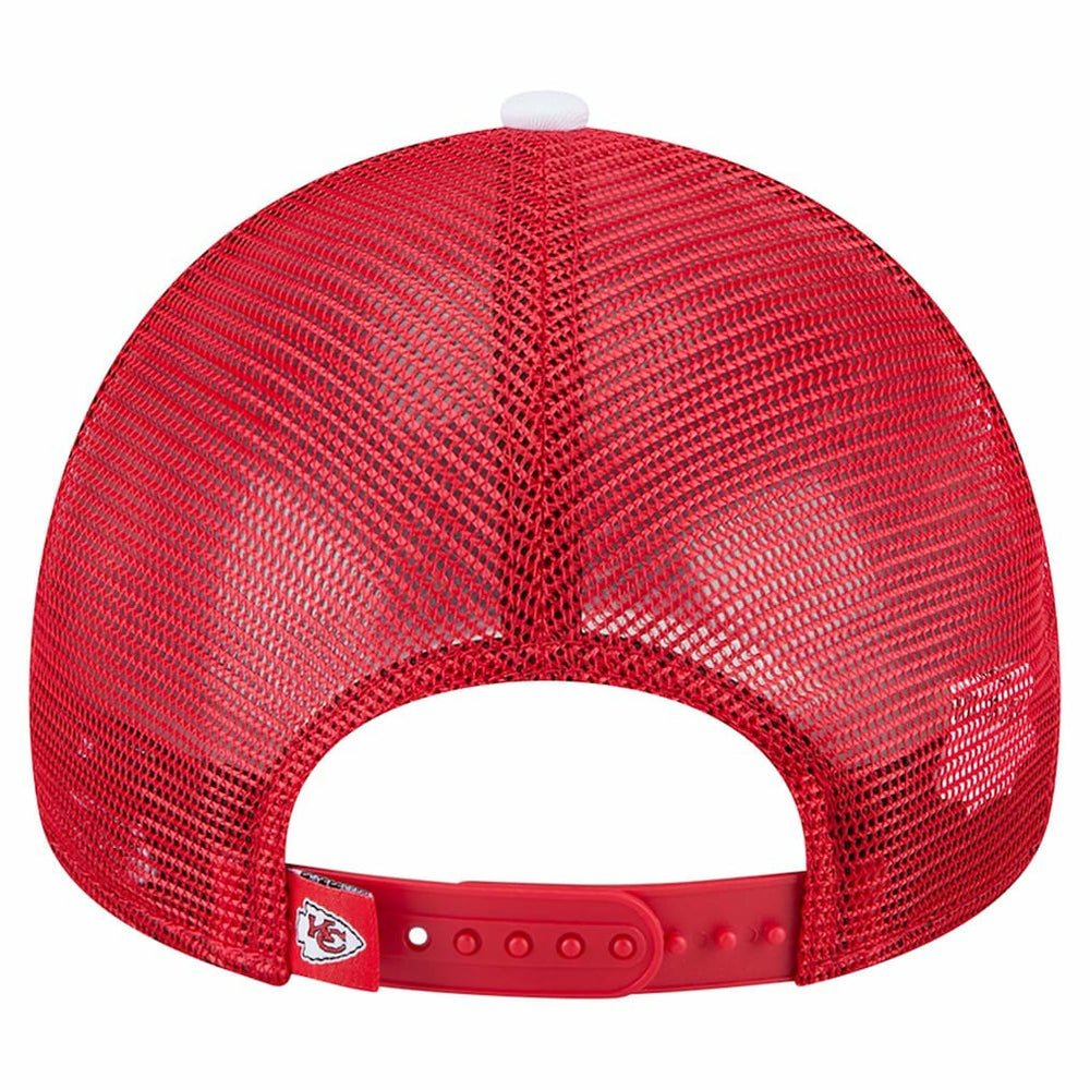 Kansas City Chiefs New Era Youth Sport Night Color Block 9FORTY A-Frame Trucker Adjustable Hat Red