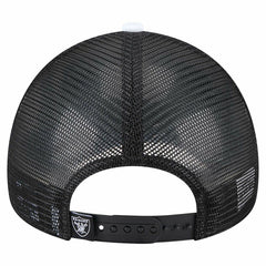 Las Vegas Raiders New Era Youth Sport Night Color Block 9FORTY A-Frame Trucker Adjustable Hat Black