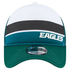 Philadelphia Eagles New Era Youth Sport Night Color Block 9FORTY A-Frame Trucker Adjustable Hat Midnight Green