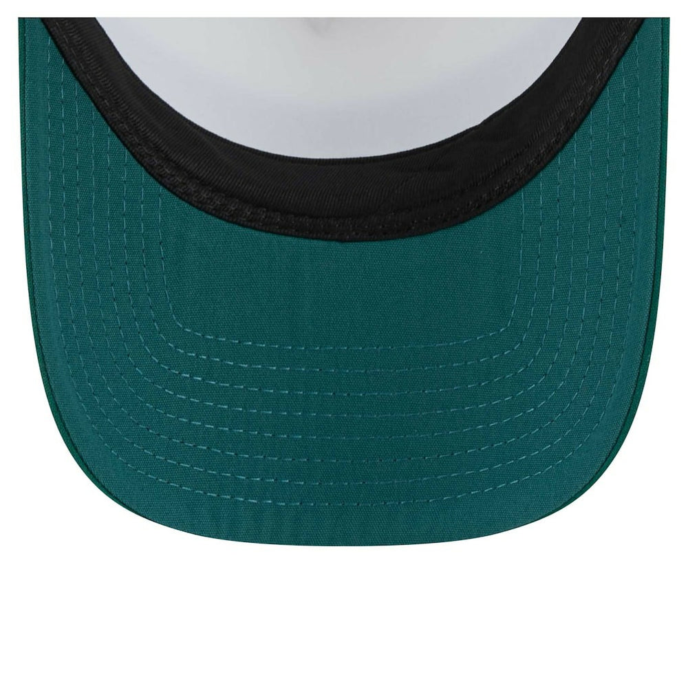 Philadelphia Eagles New Era Youth Sport Night Color Block 9FORTY A-Frame Trucker Adjustable Hat Midnight Green
