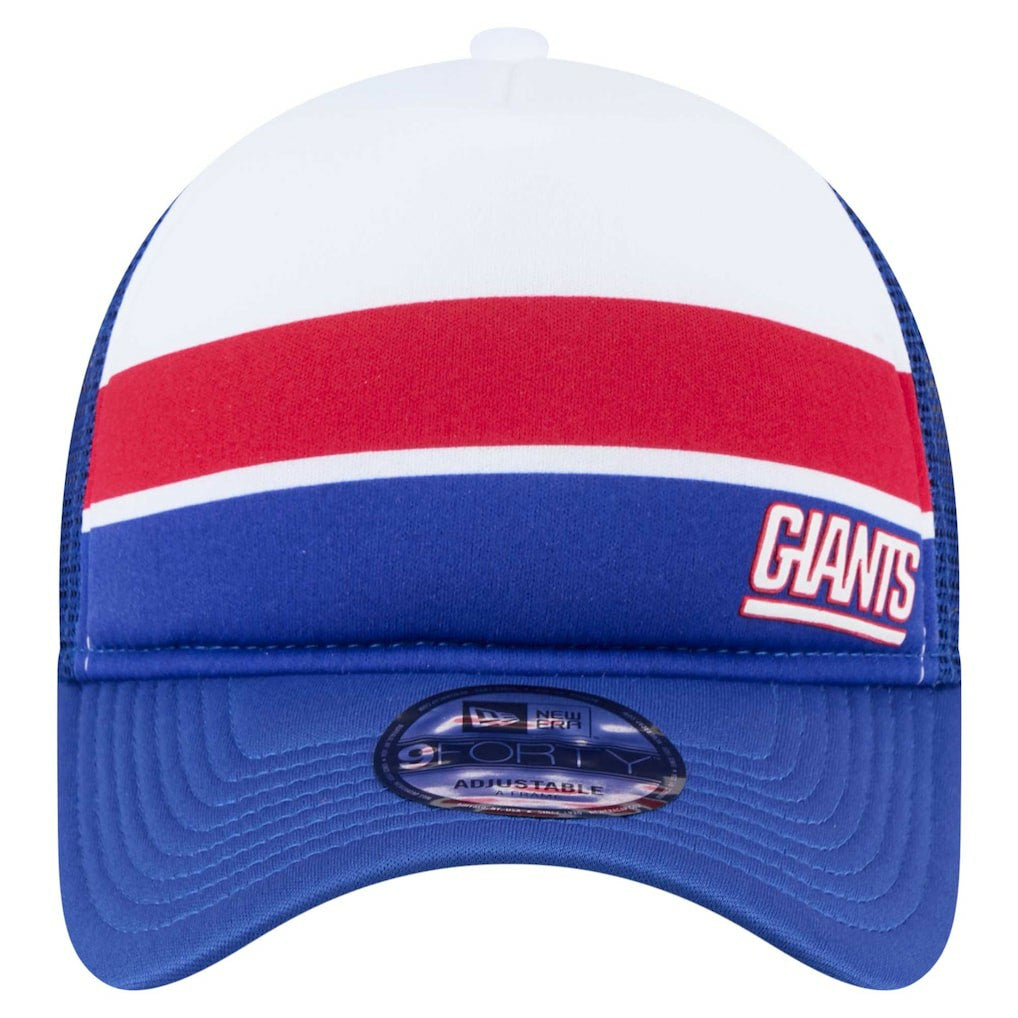 New York Giants New Era Youth Sport Night Color Block 9FORTY A-Frame Trucker Adjustable Hat Royal