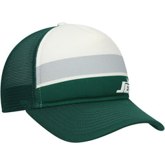 New York Jets New Era Youth Sport Night Color Block 9FORTY A-Frame Trucker Adjustable Hat Green