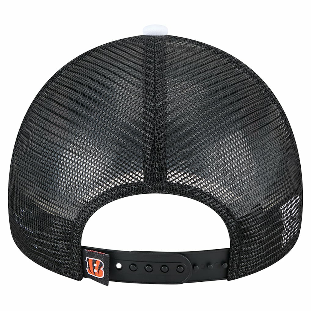 Cincinnati Bengals New Era Preschool Sport Night Color Block 9FORTY A-Frame Trucker Adjustable Hat Black