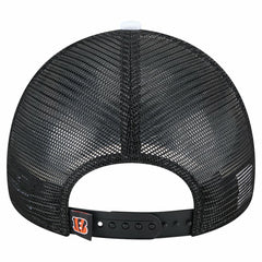 Cincinnati Bengals New Era Preschool Sport Night Color Block 9FORTY A-Frame Trucker Adjustable Hat Black