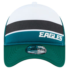 Philadelphia Eagles New Era Preschool Sport Night Color Block 9FORTY A-Frame Trucker Adjustable Hat Midnight Green