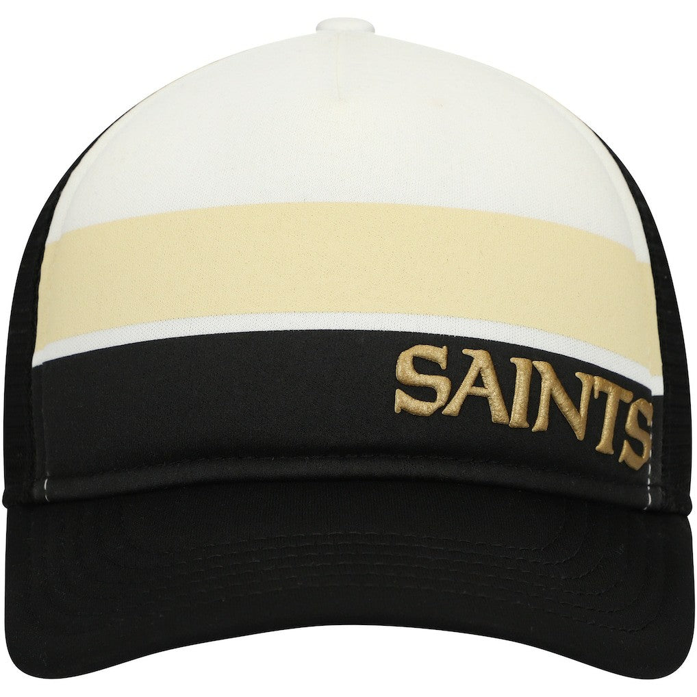 New Orleans Saints New Era Preschool Sport Night Color Block 9FORTY A-Frame Trucker Adjustable Hat Black