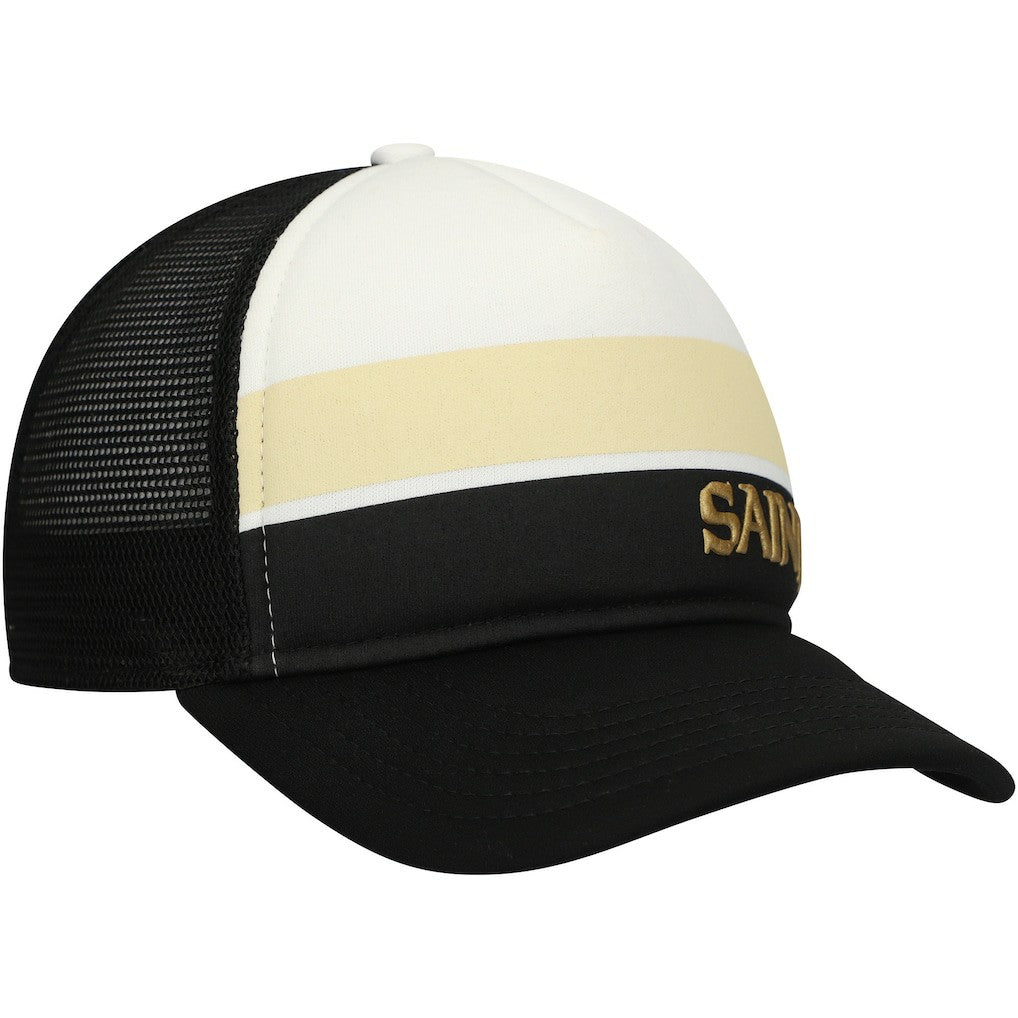 New Orleans Saints New Era Preschool Sport Night Color Block 9FORTY A-Frame Trucker Adjustable Hat Black