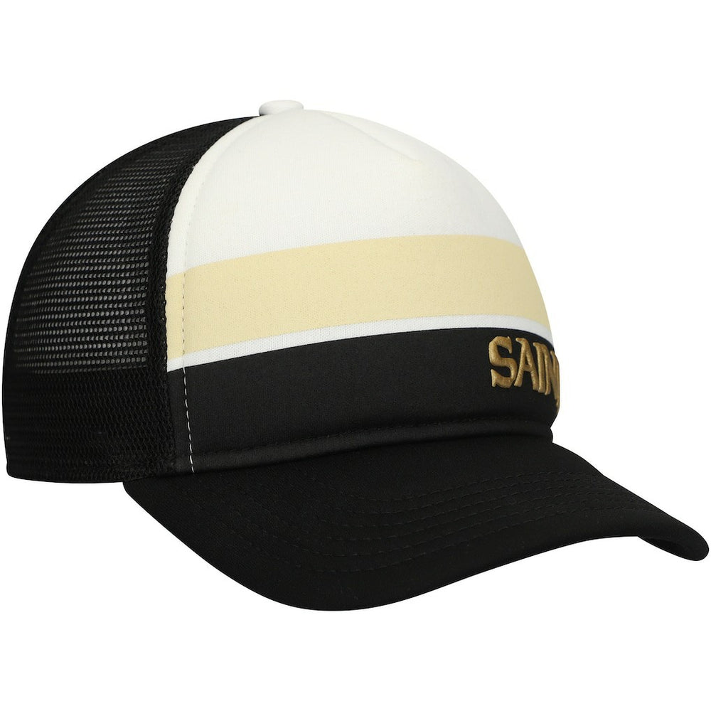 New Orleans Saints New Era Preschool Sport Night Color Block 9FORTY A-Frame Trucker Adjustable Hat Black