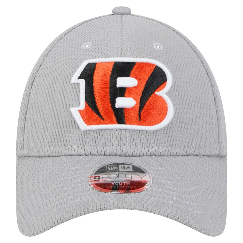 Cincinnati Bengals New Era Youth Main 9FORTY Adjustable Hat Gray
