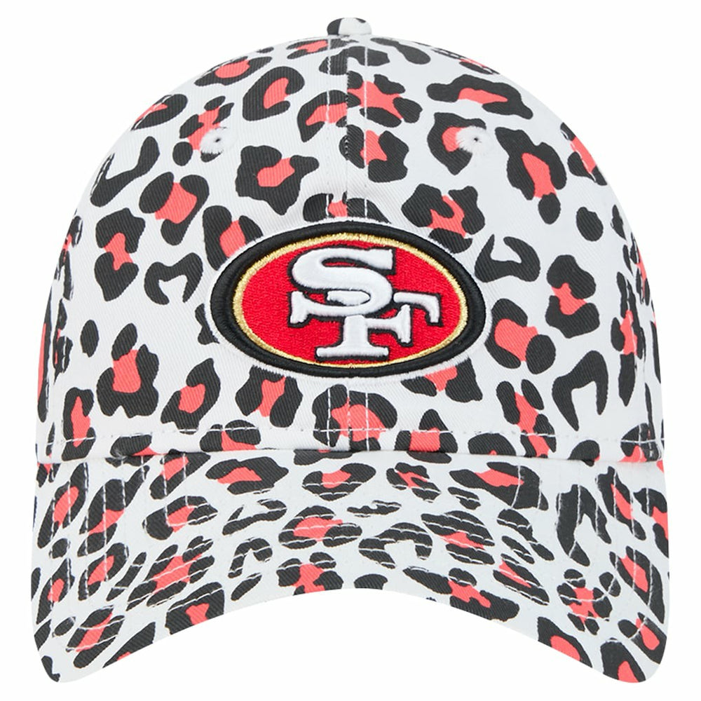 San Francisco 49ers New Era Girls Youth Active Leopard 9TWENTY Adjustable Hat White