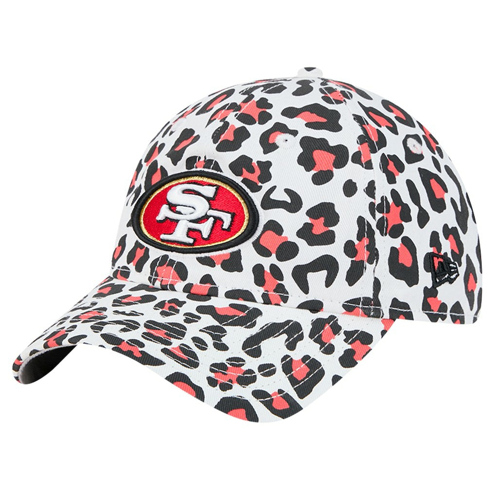 San Francisco 49ers New Era Preschool Active Leopard 9TWENTY Adjustable Hat White