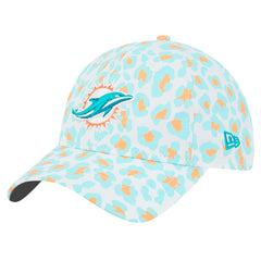 Miami Dolphins New Era Preschool Active Leopard 9TWENTY Adjustable Hat White