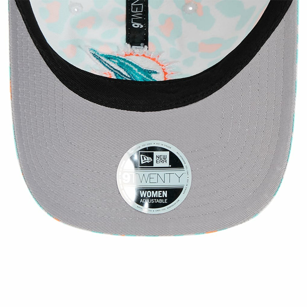 Miami Dolphins New Era Preschool Active Leopard 9TWENTY Adjustable Hat White