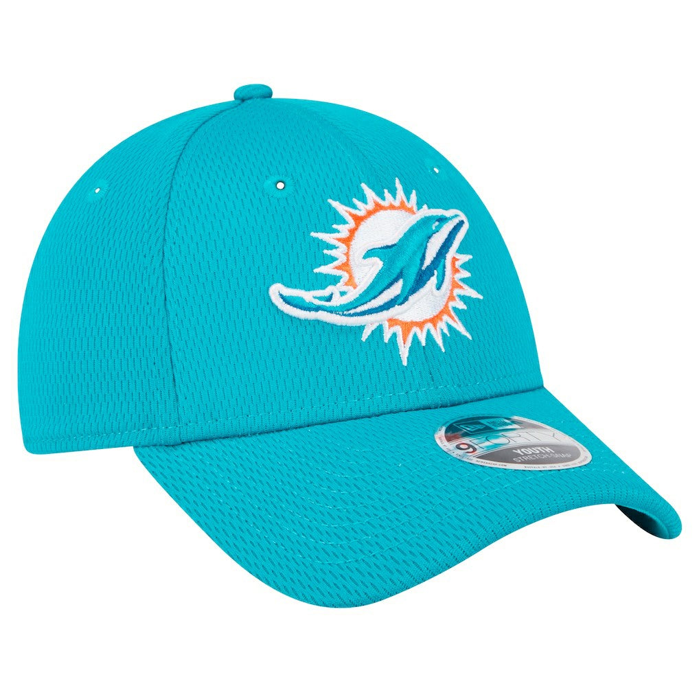 Miami Dolphins New Era Preschool Main 9FORTY Adjustable Hat Aqua