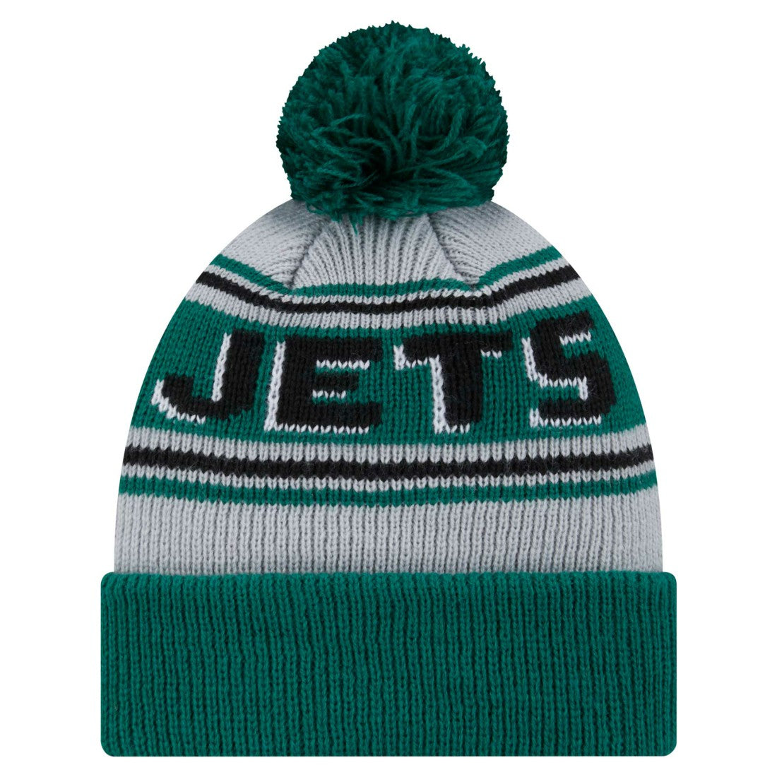 New York Jets New Era Youth Main Cuffed Knit Hat with Pom Green