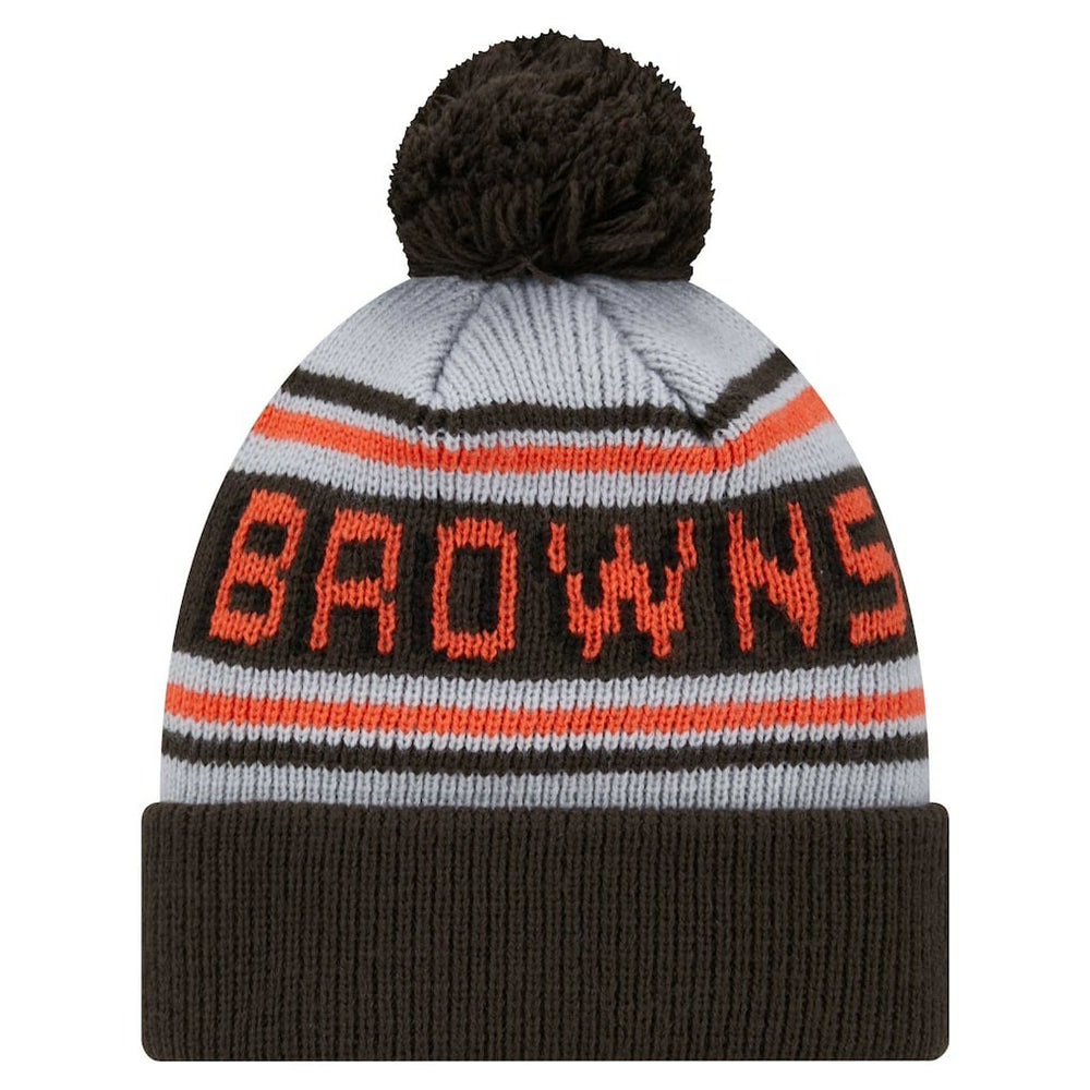 Cleveland Browns New Era Youth Main Cuffed Knit Hat with Pom Brown
