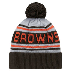 Cleveland Browns New Era Youth Main Cuffed Knit Hat with Pom Brown