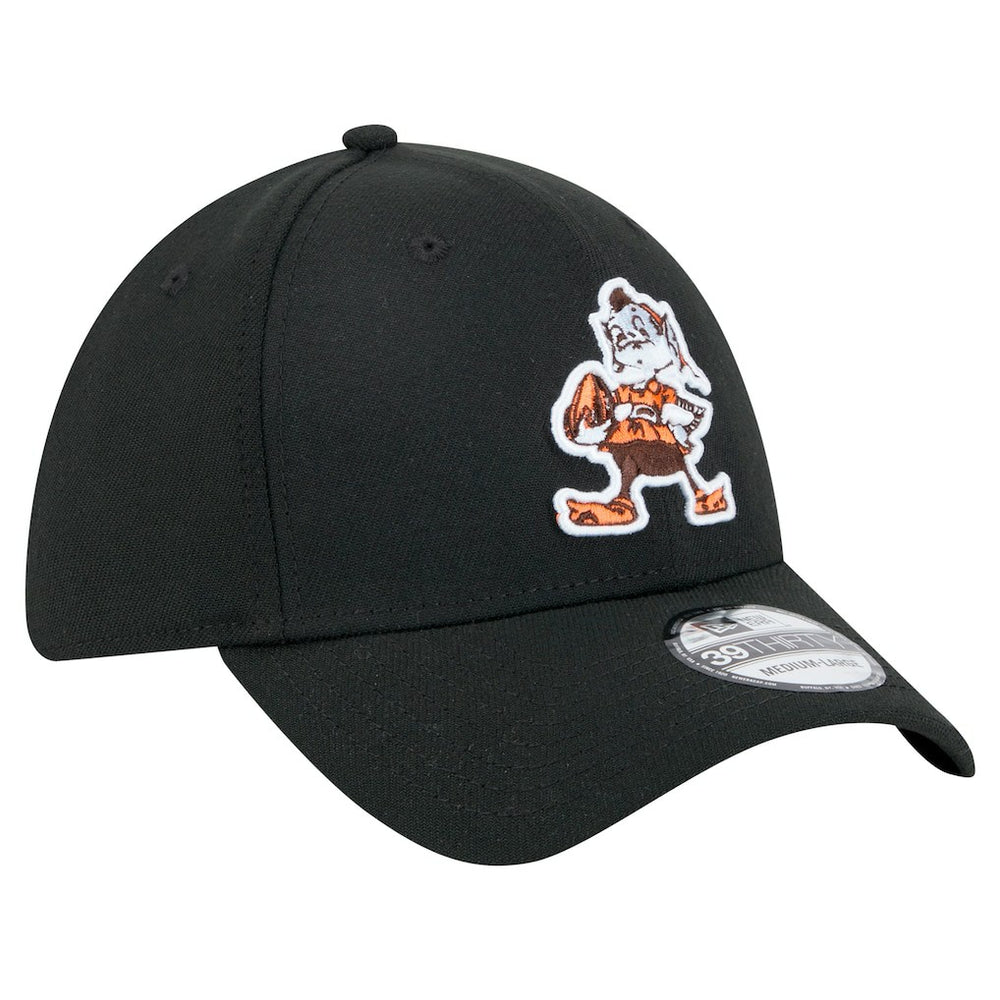 Cleveland Browns New Era Throwback Main 39THIRTY Flex Hat Black
