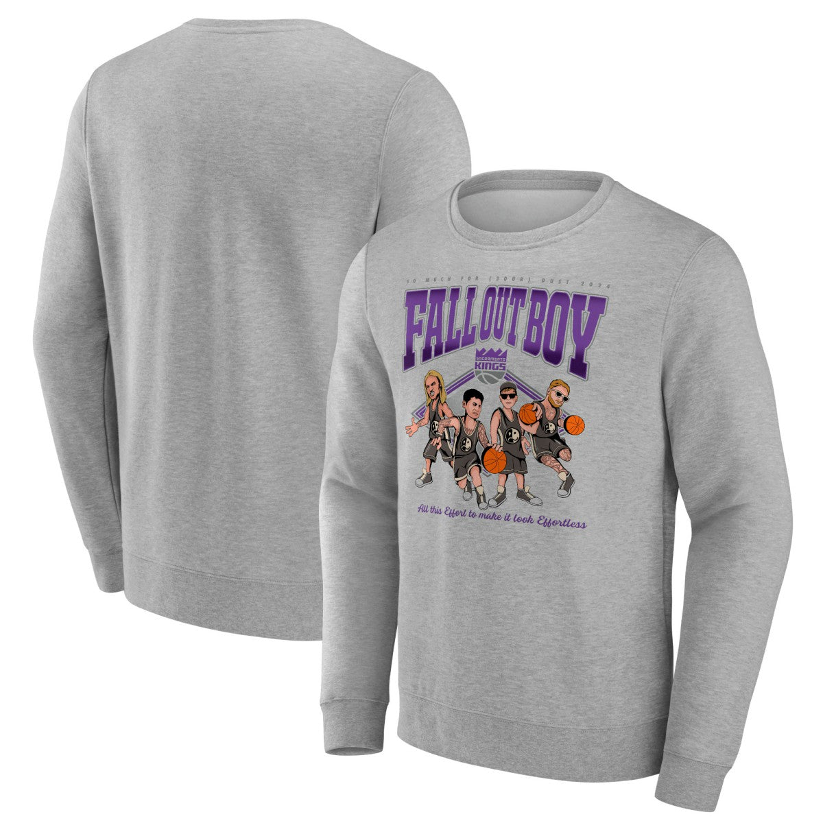 Fall Out Boy x Sacramento Kings So Much For (2our) Dust Fleece Pullover Sweatshirt Gray | Fanatics outlet
