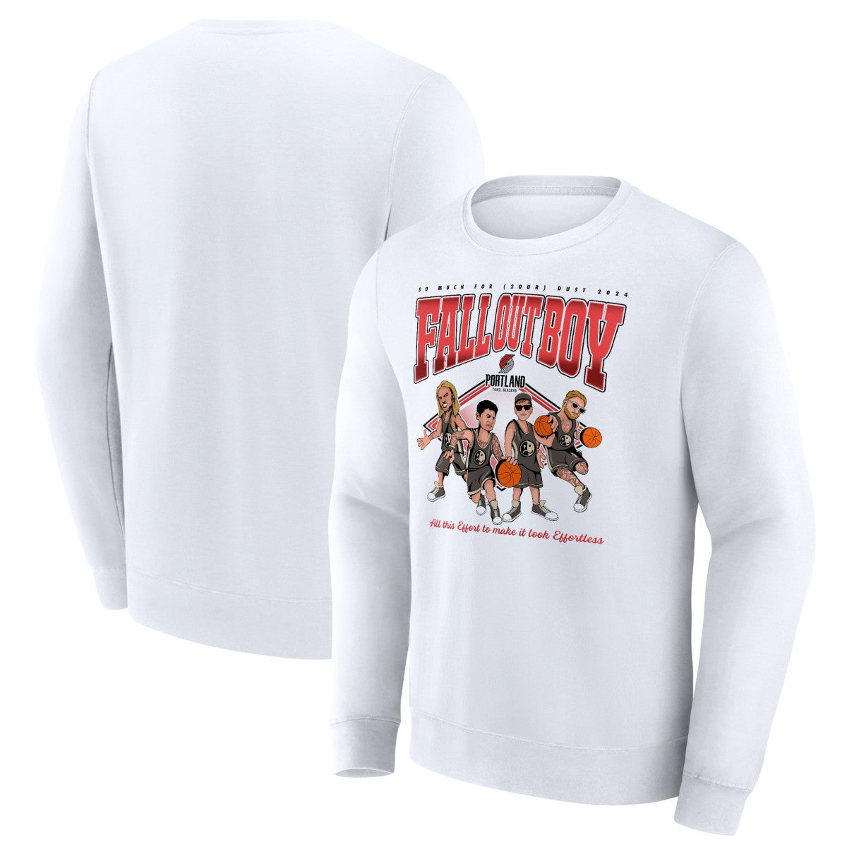 Fall Out Boy x Portland Trail Blazers So Much For (2our) Dust Fleece Pullover Sweatshirt White | Fanatics for sale