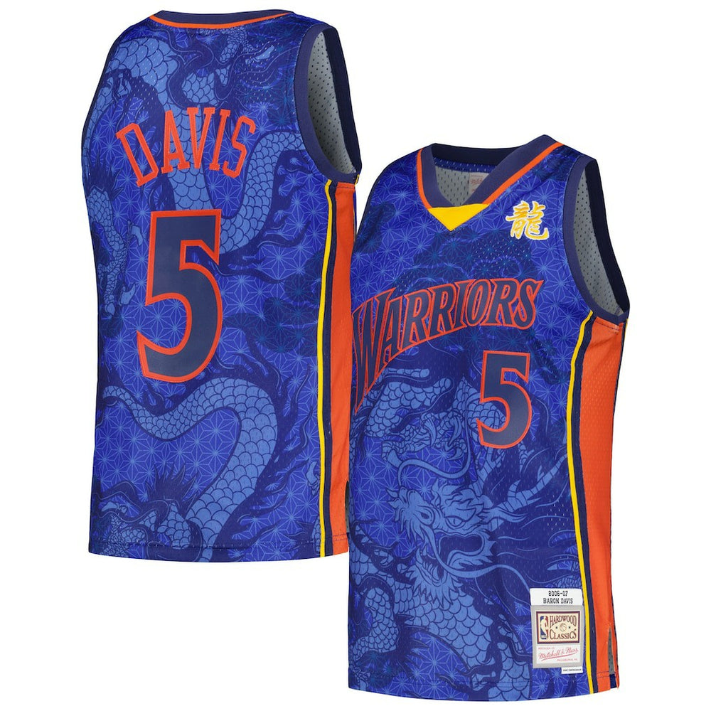 Baron Davis Golden State Warriors 2006/07 Hardwood Classics Asian Heritage 6.0 Swingman Throwback Player Jersey for sale Royal | Mitchell & Ness online