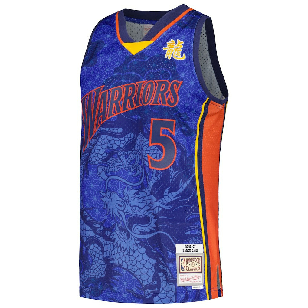 Baron Davis Golden State Warriors 2006/07 Hardwood Classics Asian Heritage 6.0 Swingman Throwback Player Jersey for sale Royal | Mitchell & Ness online