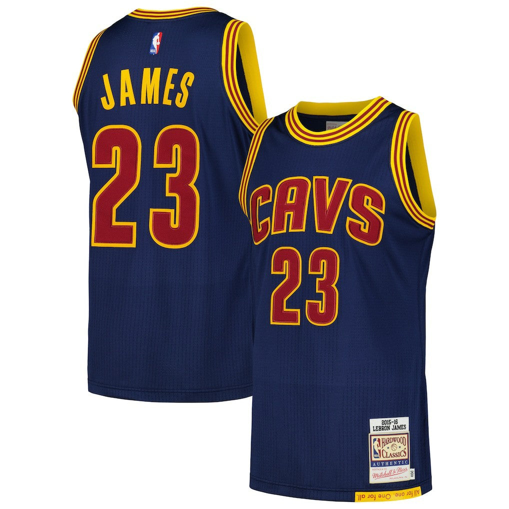 LeBron James Cleveland Cavaliers 2015/16 Hardwood Classics Authentic Jersey for sale Navy | Mitchell & Ness Lifestyle