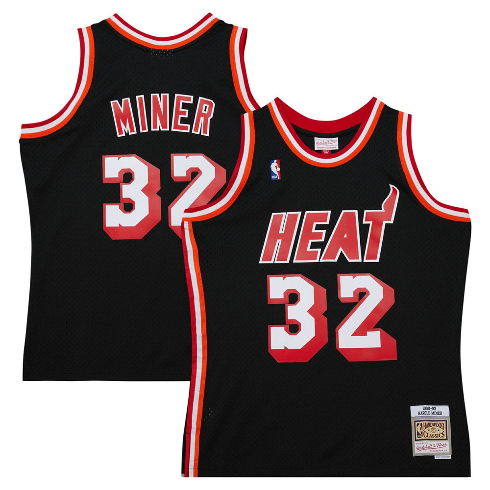 Harold Miner Miami Heat 1992/93 Hardwood Classics Swingman Throwback Jersey Black | Mitchell & Ness US